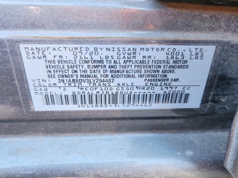 2020 NISSAN SENTRA SR 13