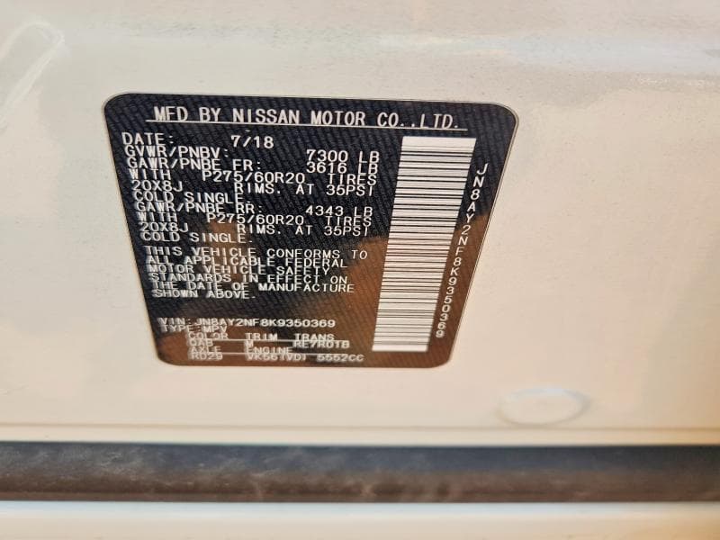 2019 NISSAN ARMADA PLATINUM 14