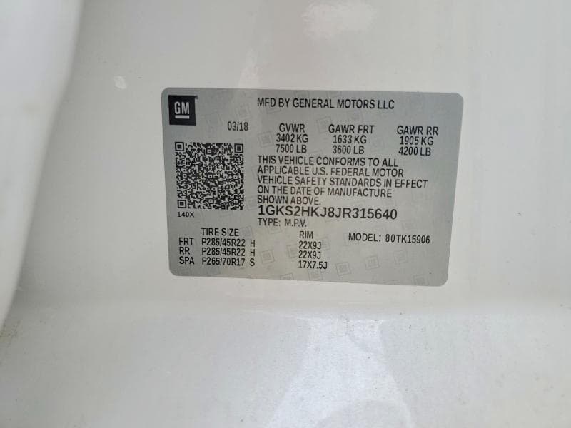 2018 GMC YUKON XL DENALI 14