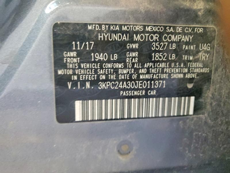 2018 HYUNDAI ACCENT 12