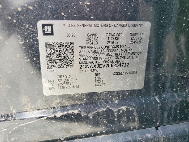 2020 CHEVROLET EQUINOX LT 12