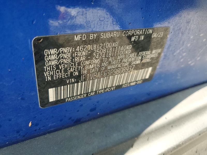 2023 SUBARU WRX PREMIUM 12