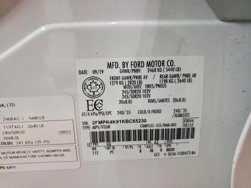 2019 FORD EDGE TITANIUM 13
