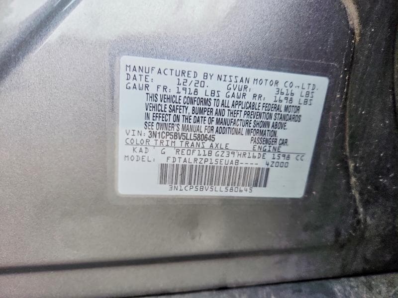 2020 NISSAN KICKS S 12
