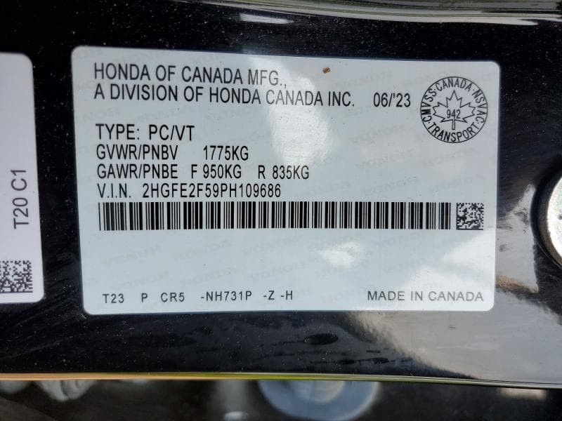 2023 HONDA CIVIC SPORT 12