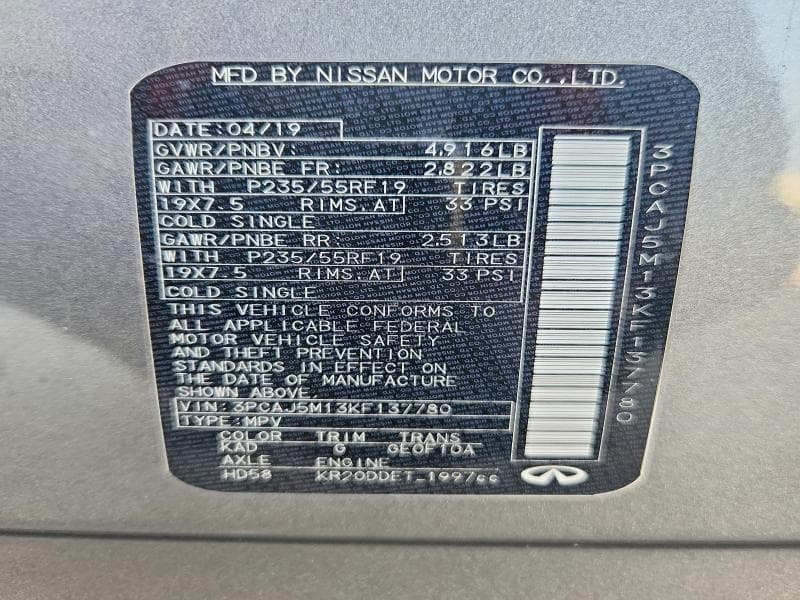 2019 INFINITI QX50 LUXE 14