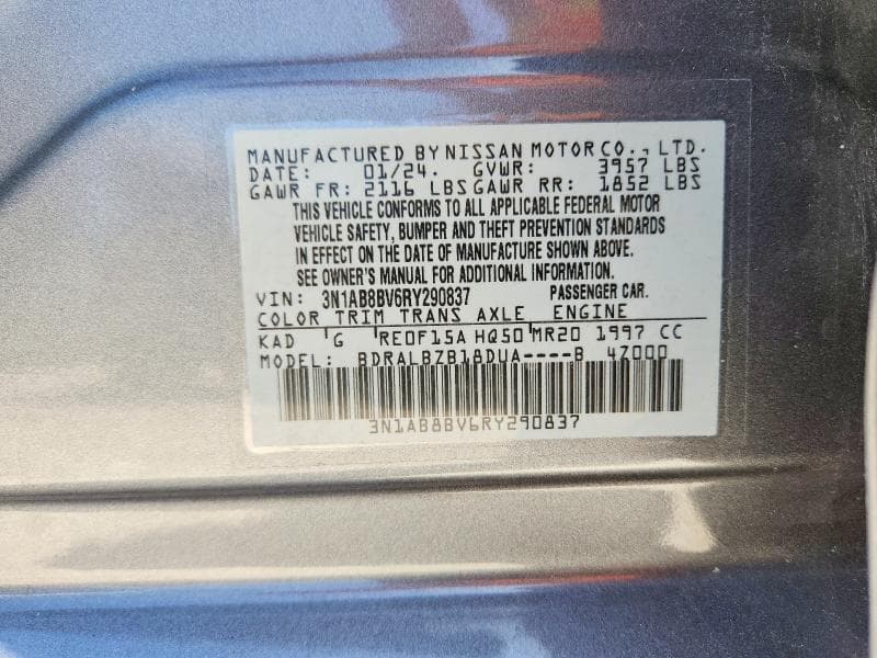 2024 NISSAN SENTRA S 12