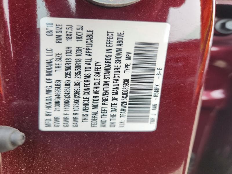 2018 HONDA CR-V EX 14