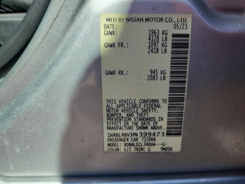 2023 NISSAN ALTIMA S 12