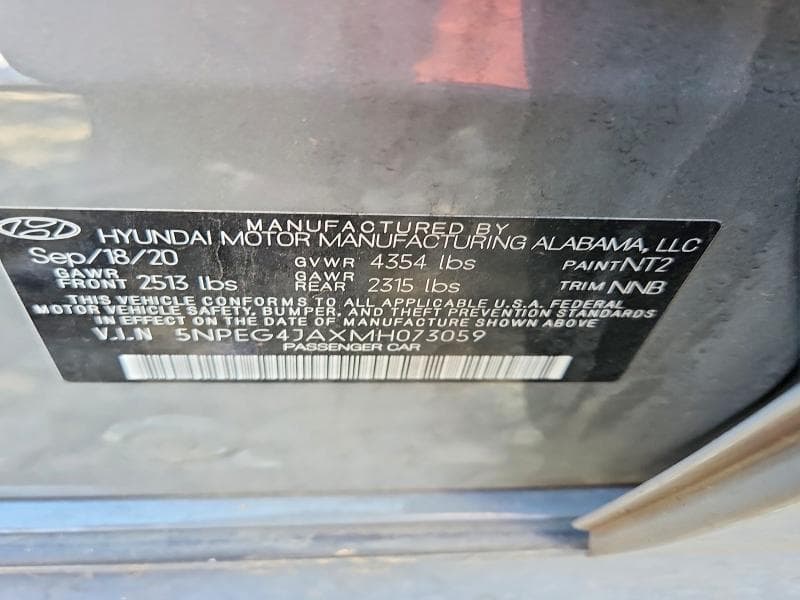 2021 HYUNDAI SONATA SE 12