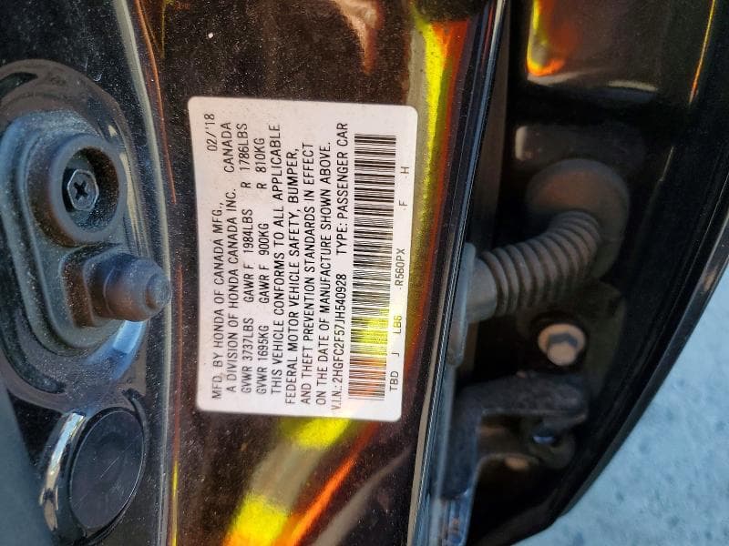 2018 HONDA CIVIC LX 12