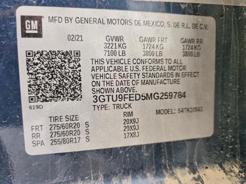 2021 GMC SIERRA K1500 DENALI 12