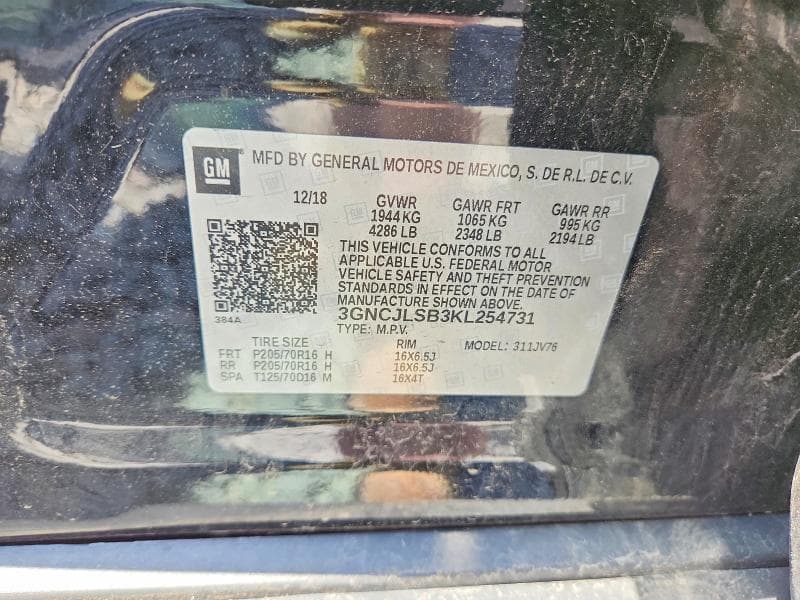 2019 CHEVROLET TRAX 1LT 13