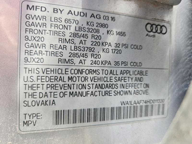 2017 AUDI Q7 PREMIUM PLUS 13