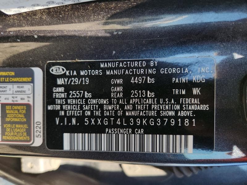 2019 KIA OPTIMA LX 12