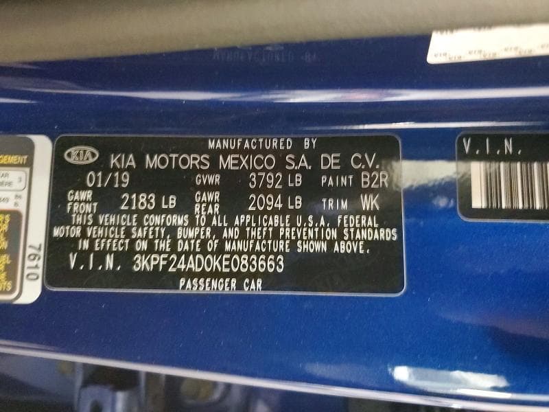 2019 KIA FORTE LXS 13