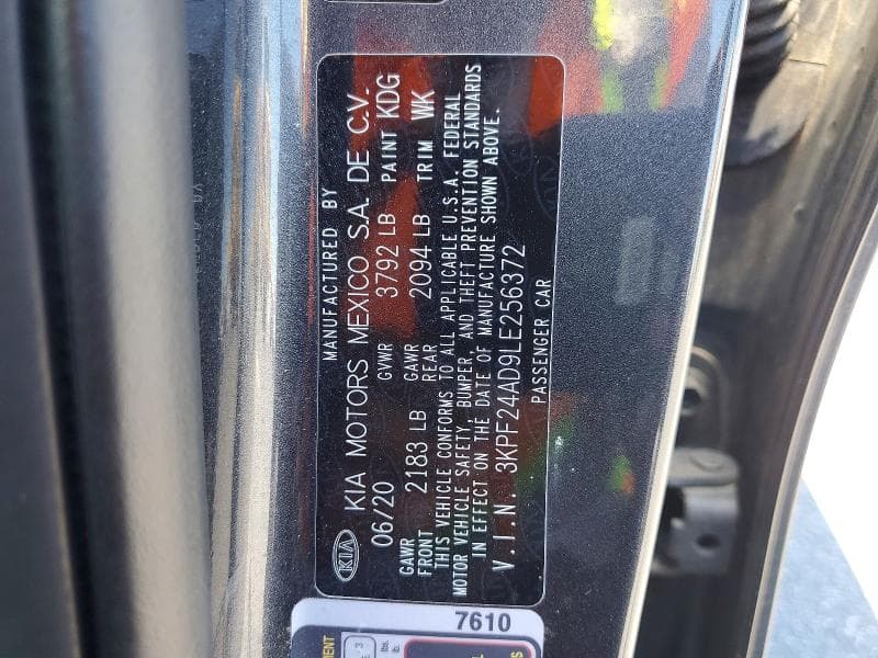 2020 KIA FORTE LXS 12