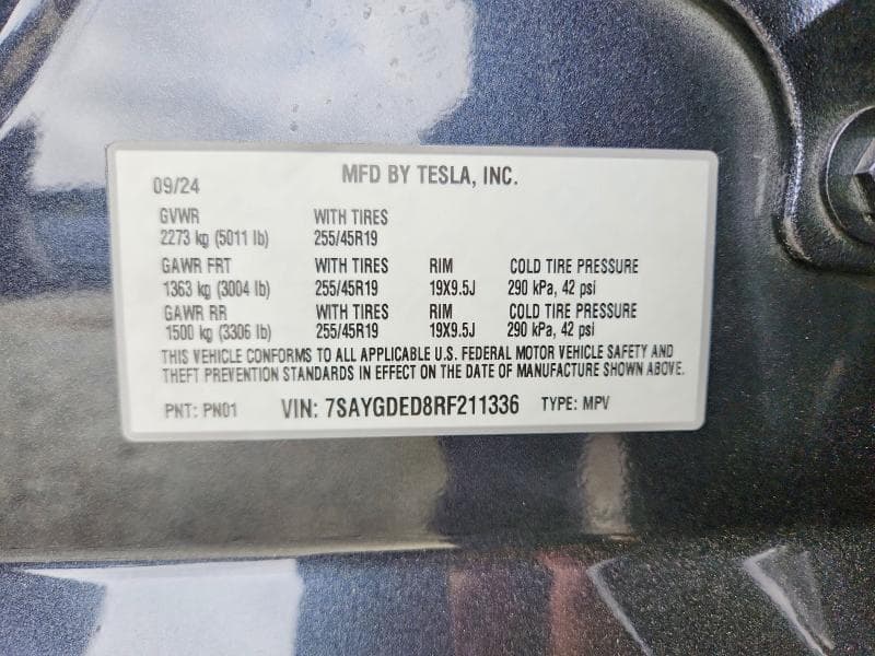 2024 TESLA MODEL Y 12