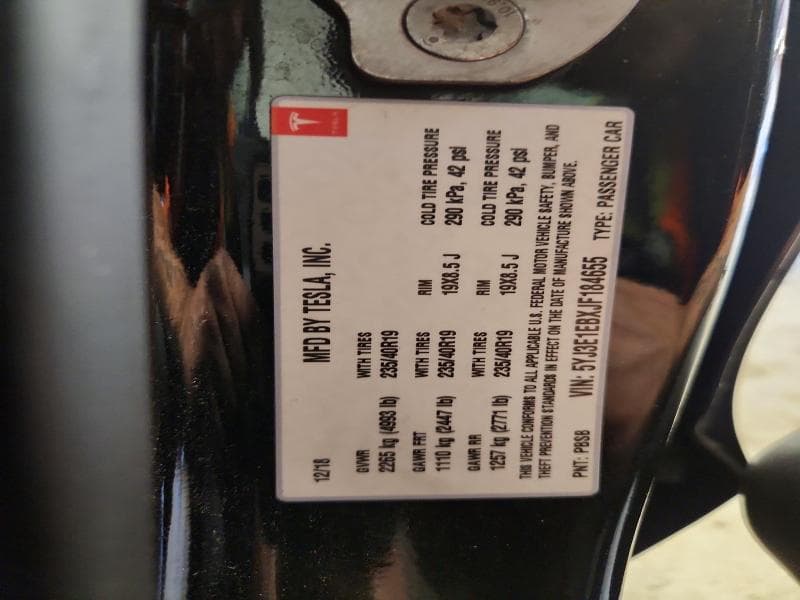 2018 TESLA MODEL 3 13