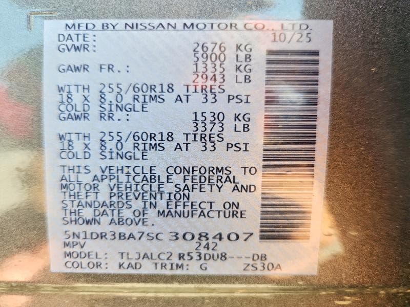 2025 NISSAN PATHFINDER SV 14