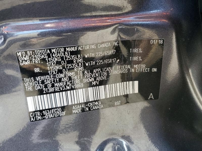 2018 TOYOTA RAV4 XLE 13