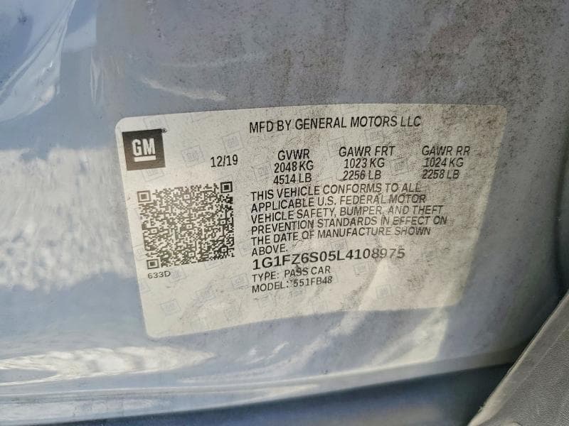 2020 CHEVROLET BOLT EV PREMIER 12