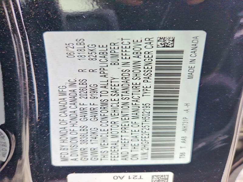 2026 HONDA CIVIC LX 12