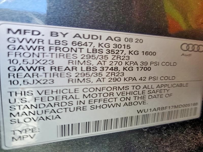 2021 AUDI RS Q8 13