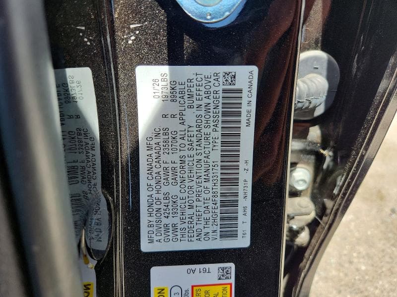 2026 HONDA CIVIC SPORT 12