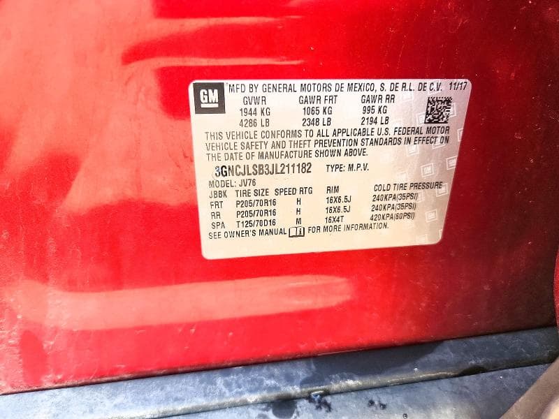 2018 CHEVROLET TRAX 1LT 13