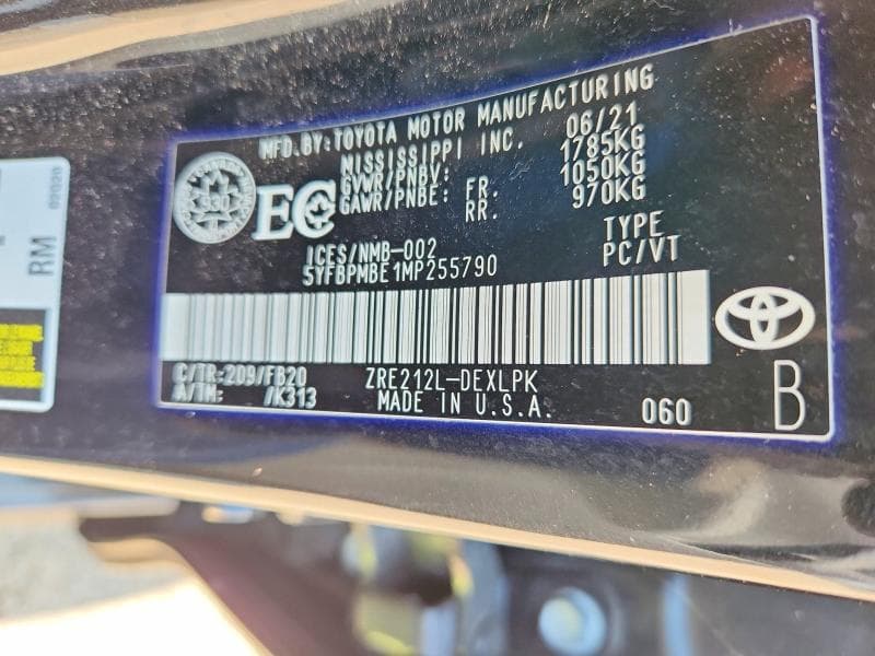 2021 TOYOTA COROLLA LE 13