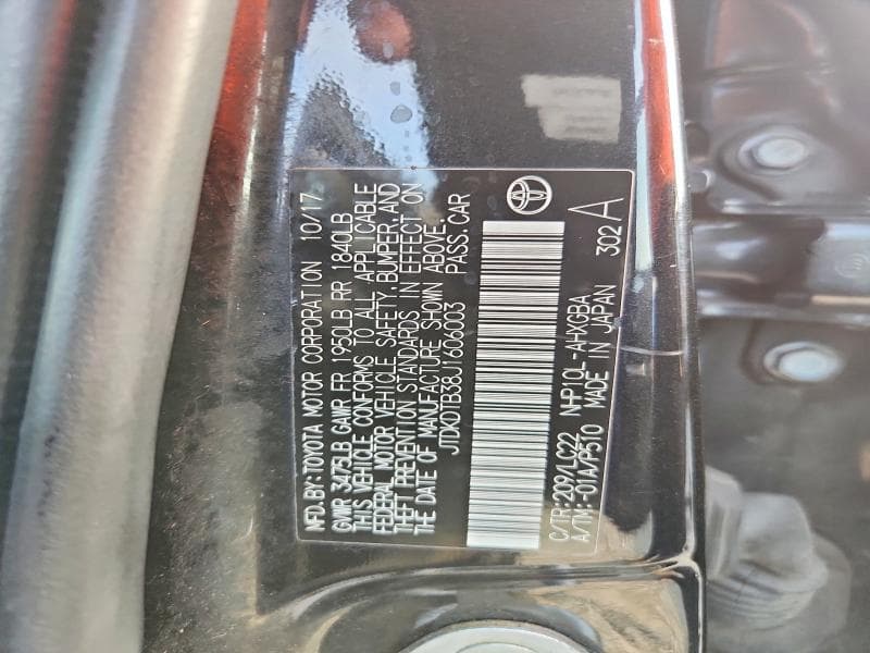 2018 TOYOTA PRIUS C FOUR 13