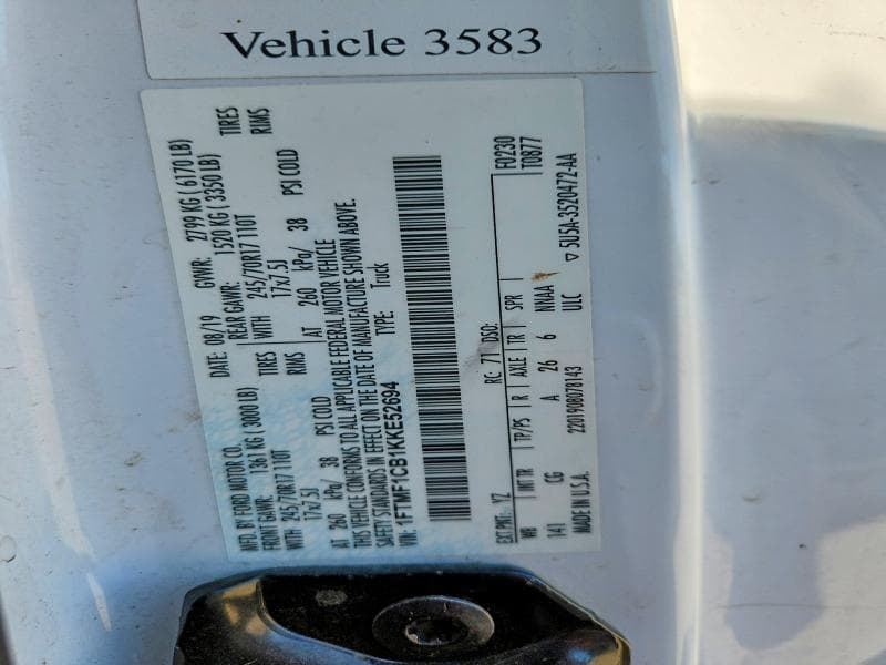 2019 FORD F150 12