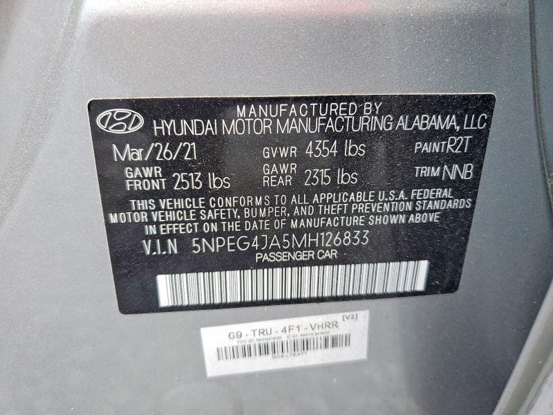 2021 HYUNDAI SONATA SE 12