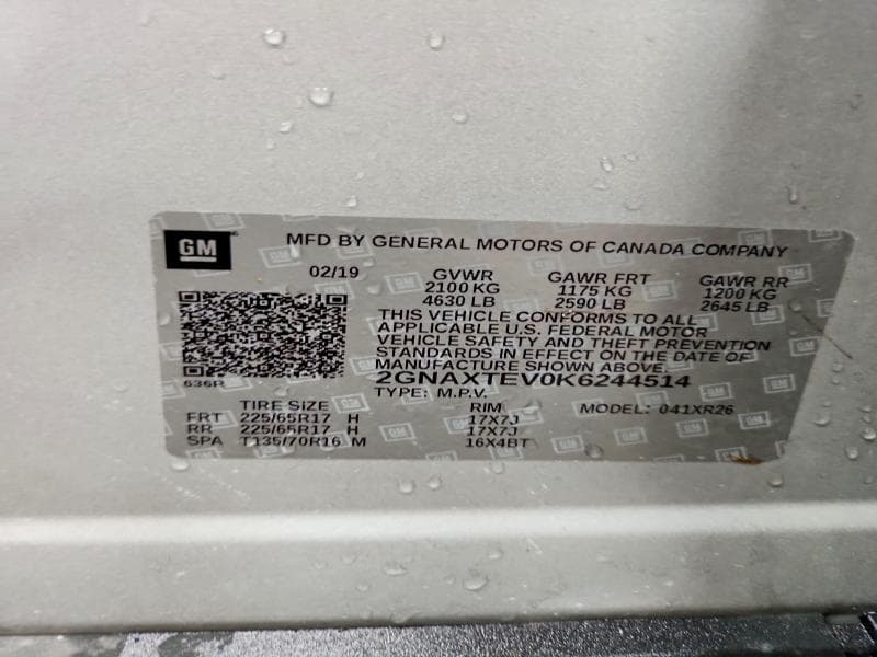 2019 CHEVROLET EQUINOX LT 13
