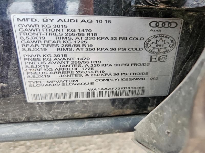 2019 AUDI Q7 14