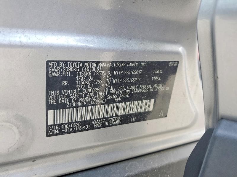 2020 TOYOTA RAV4 LE 13