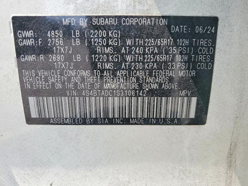 2025 SUBARU OUTBACK PREMIUM 14
