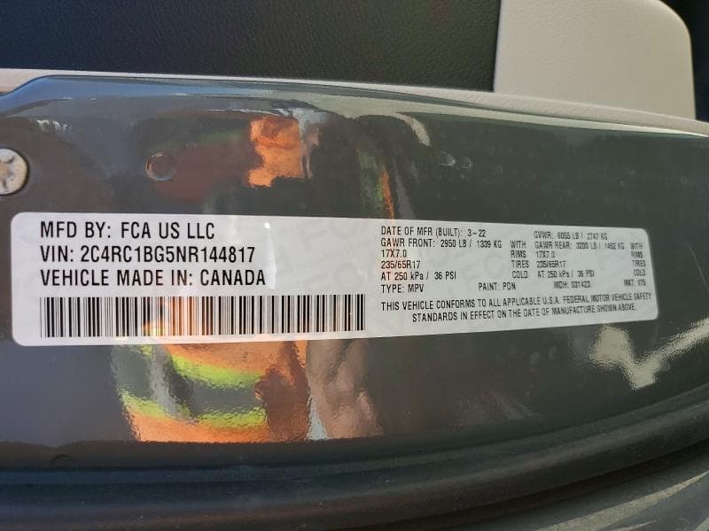 2022 CHRYSLER PACIFICA TOURING L 13