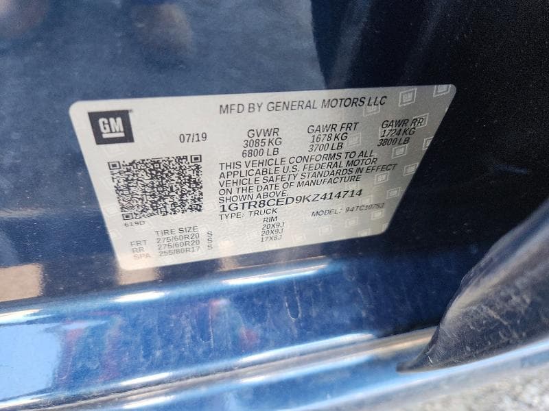 2019 GMC SIERRA C1500 ELEVATION 12