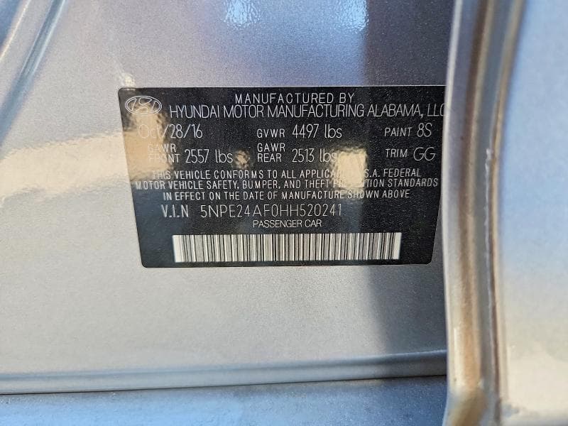 2017 HYUNDAI SONATA SE 13