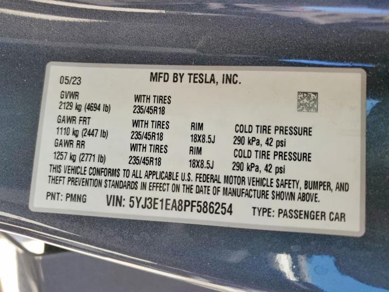 2023 TESLA MODEL 3 12