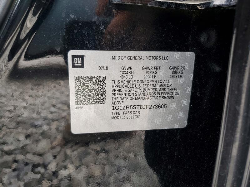 2018 CHEVROLET MALIBU LS 12