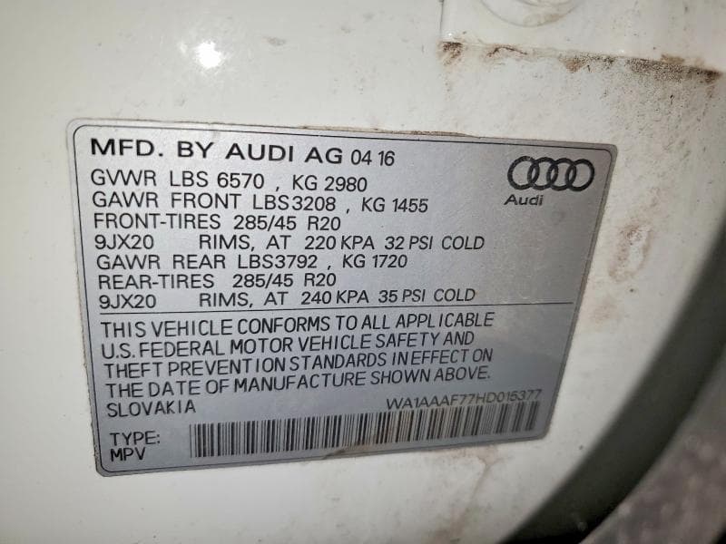 2017 AUDI Q7 PREMIUM 13