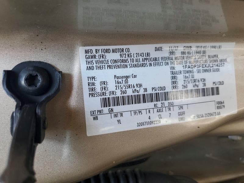 2018 FORD FOCUS SE 13