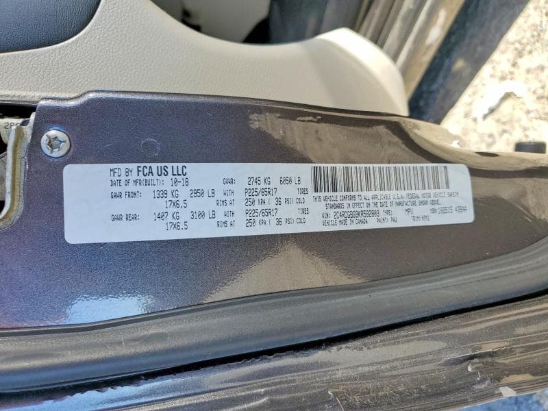 2019 DODGE GRAND CARAVAN SE 13
