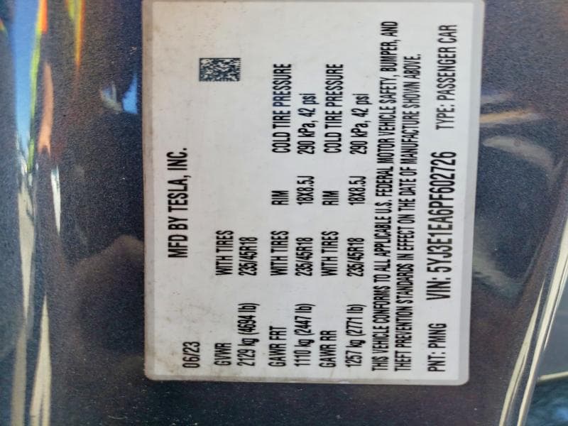 2023 TESLA MODEL 3 13