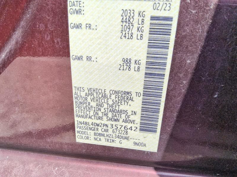 2023 NISSAN ALTIMA SV 12