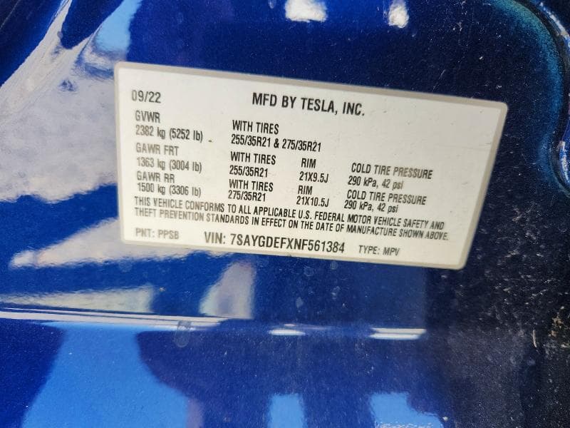 2022 TESLA MODEL Y 13