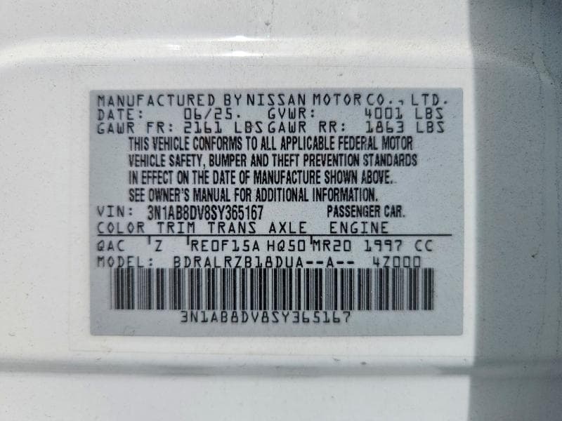 2025 NISSAN SENTRA SR 12